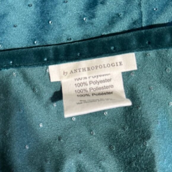 Anthropologie Teal Velvet Curtains - Picture 5 of 7